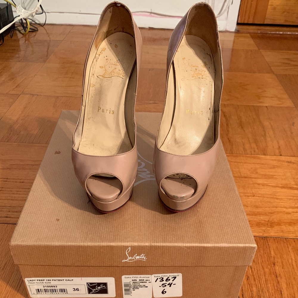 Christian Louboutin Lady Peep 150 Patent Calf